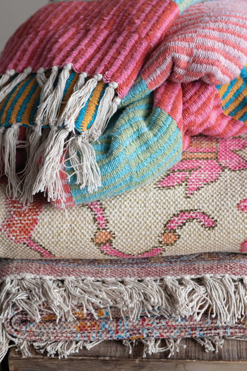 Summer Stripes Cotton Throw
