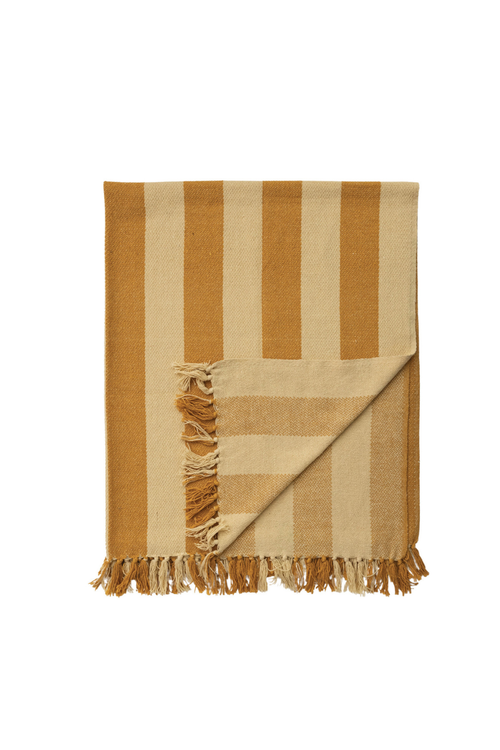 Sunny Stripes Recycled Cotton Throw