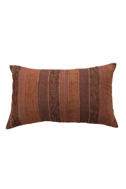 Sunset Stripes Chambray Pillow