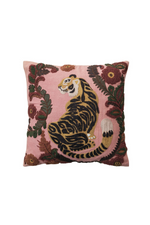1 of 3:Tigress Floral Embroidered Pillow