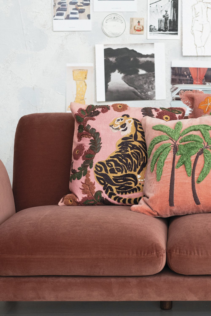 Creative-Co-Op-Tigress-Floral-Embroidered-Pillow
