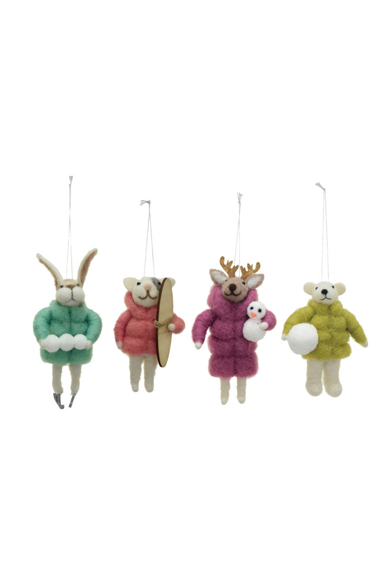 Creative-Co-Op-Winter-Coat-Animal-Felt-Ornament