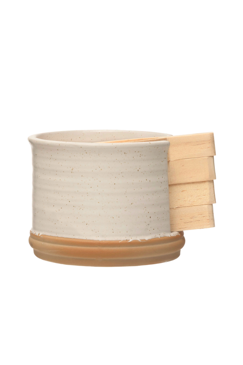 Wood Tapas Plates + Ceramic Holder