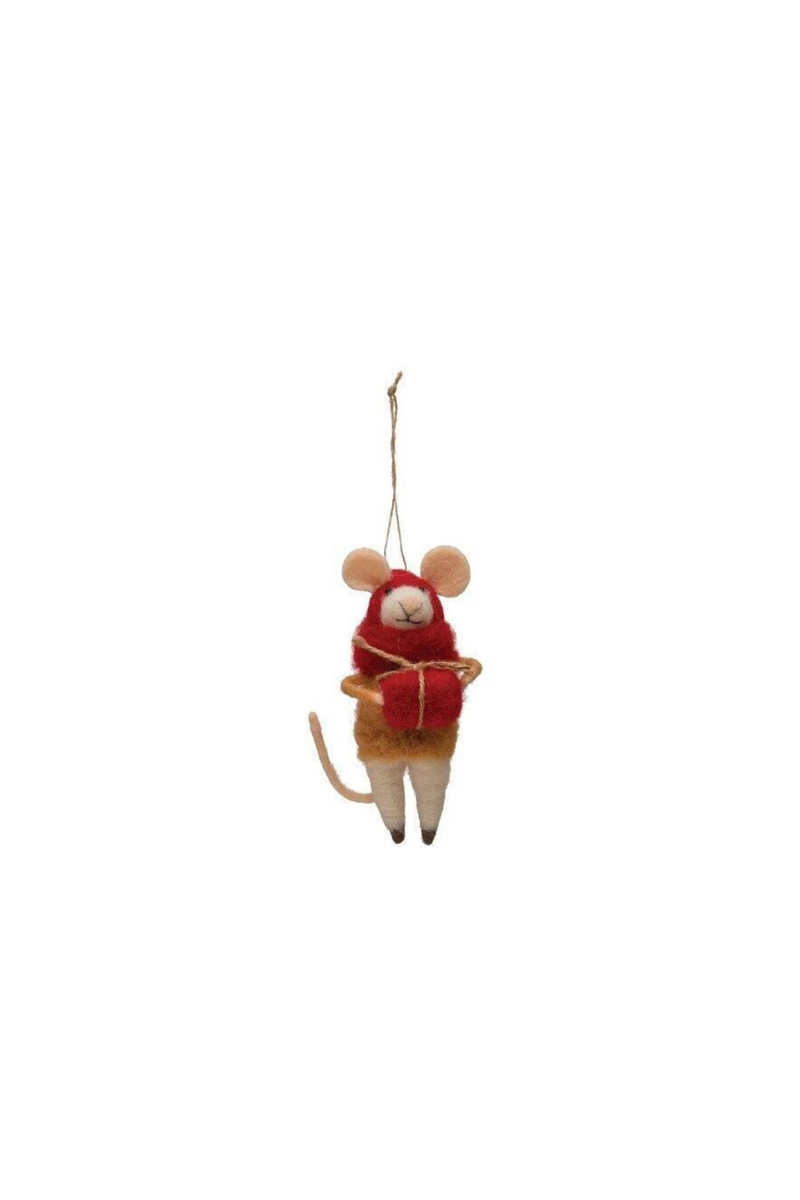 Creative-Co-Op-Wool-Felt-Mouse-Ornament-Present