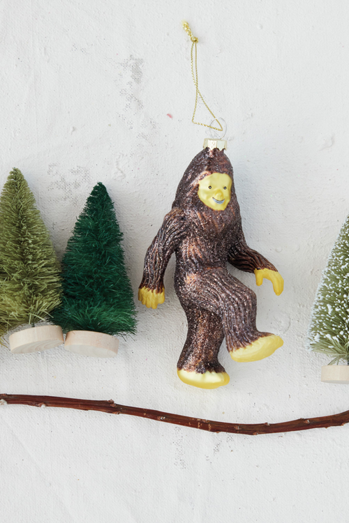 Bigfoot Glass Ornament