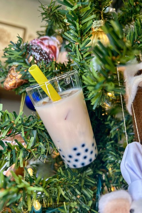 Boba Tea Glass Ornament