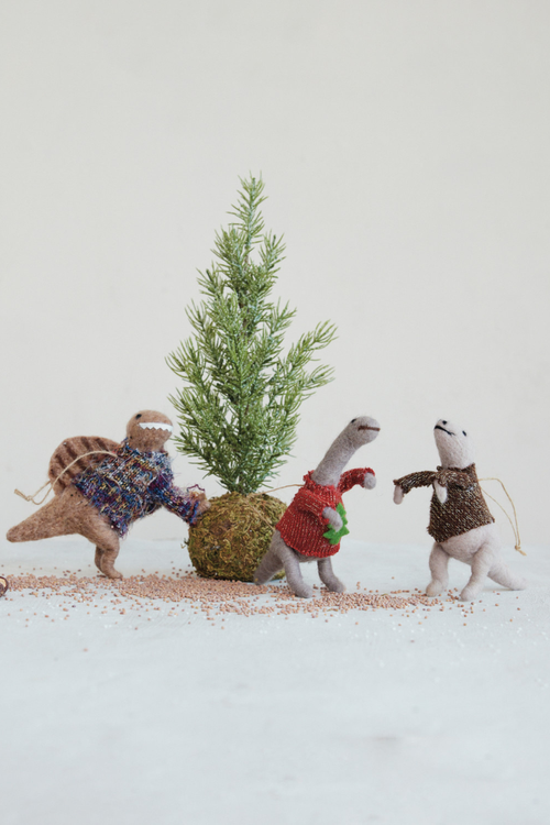 Dinosaurs in Sweaters Ornament