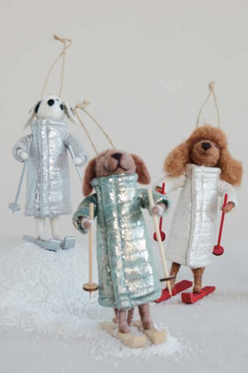 Cozy Ski Dog Ornament
