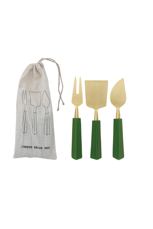 Verdant Resin Cheese Knife Set