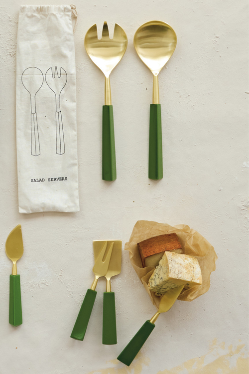 Verdant Resin Cheese Knife Set