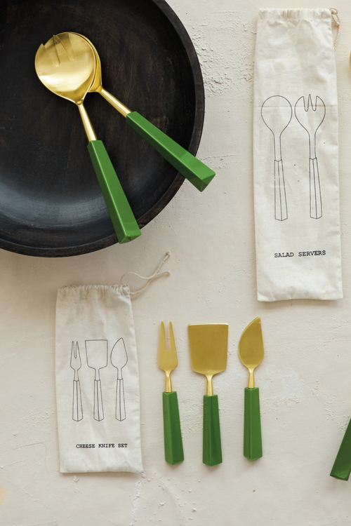 Verdant Resin Salad Serving Set