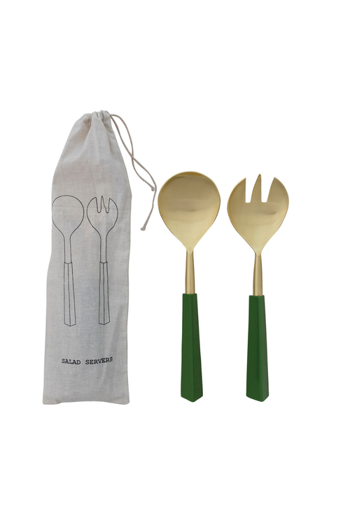 Verdant Resin Salad Serving Set