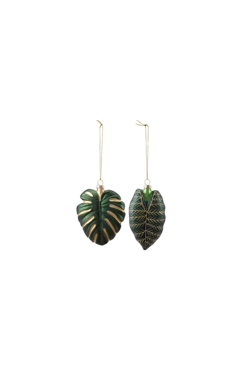 Tropical Houseplant Glass Ornament