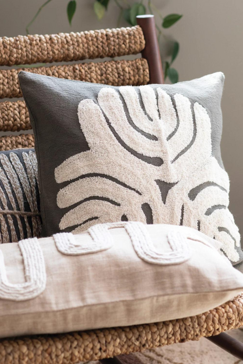 Creative-CoOp-Abstract-Embroidered-Cotton-Pillow