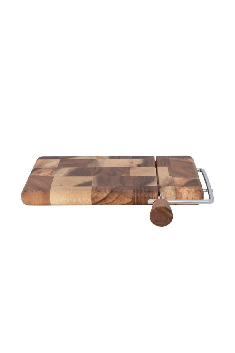 Creative-CoOp-Suar-Wood-Steel-Cheese-Board-Slicer
