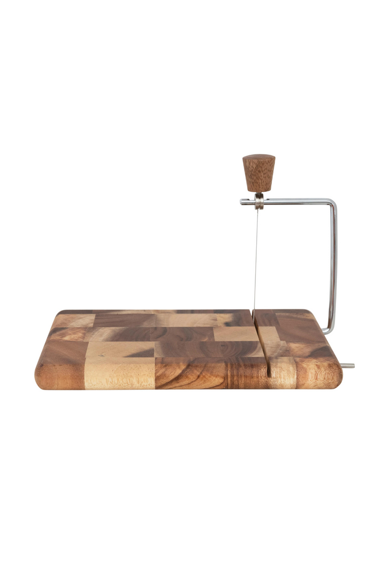 Creative-CoOp-Suar-Wood-Steel-Cheese-Board-Slicer