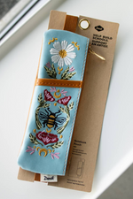 2 of 2:Honeybee Tea Embroidered Notebook Pouch