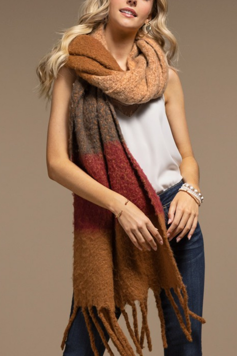 Chunky Color Block Scarf