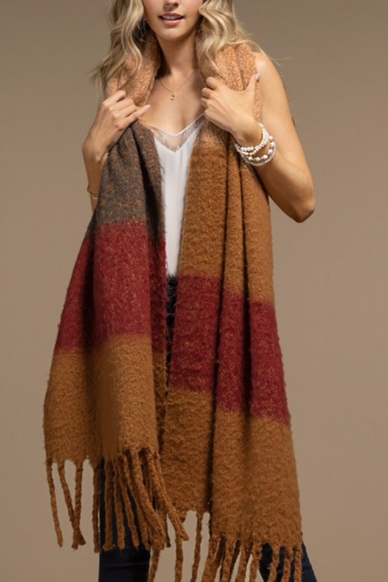 Chunky Color Block Scarf