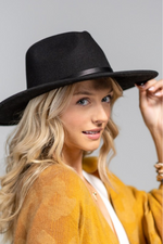 3 of 3:Everette Wool Panama Hat in Black