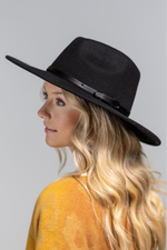 1 of 3:Everette Wool Panama Hat in Black
