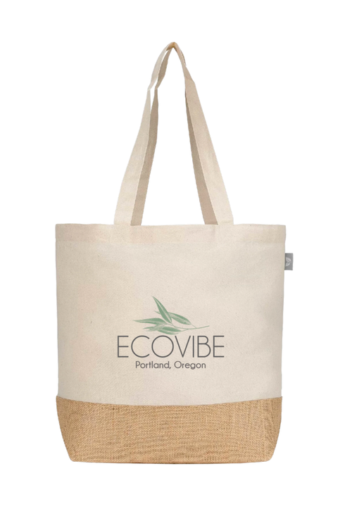 ECOVIBE Cotton + Jute Tote Bag