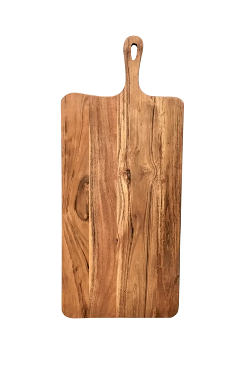 Long Acacia Wood Handled Cutting Board
