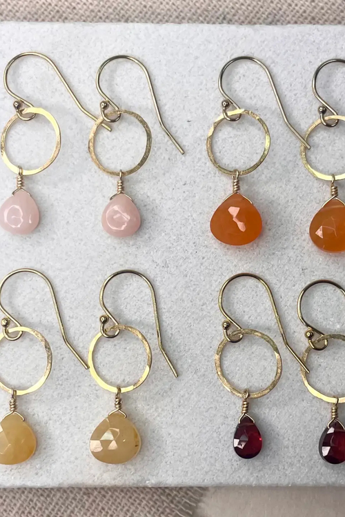 Mini Single Stone Earrings