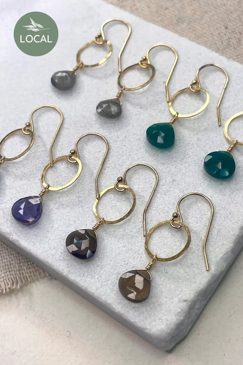 Mini Single Stone Earrings