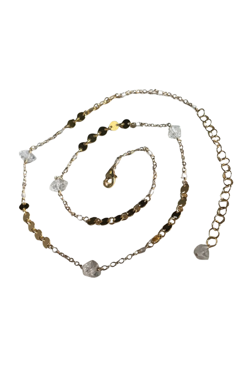 Herkimer and Sequin Choker Necklace