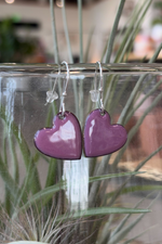 7 of 8:Heart Earrings with Enamel