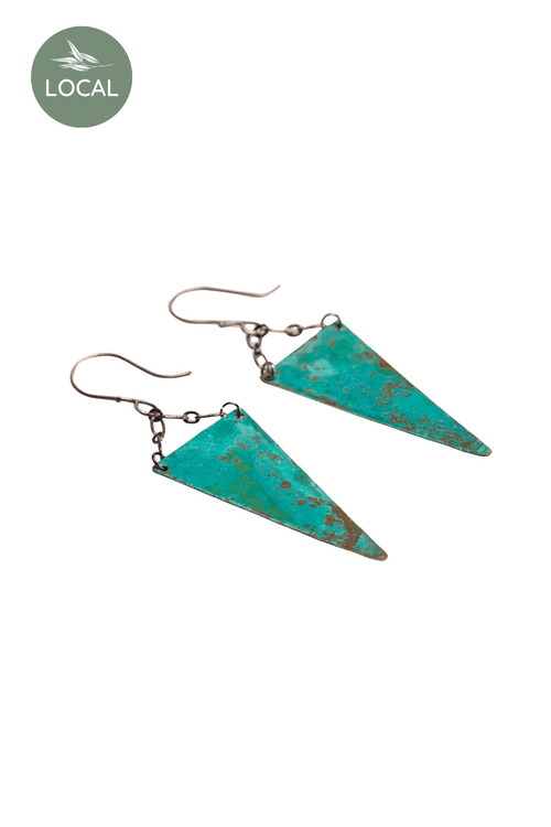 Verdigris Patina Rachel Earrings