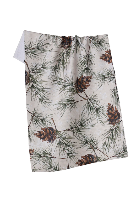 Geometry Kitchen Tea Towel - Evergreen Frost