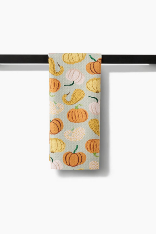Geometry Kitchen Tea Towel - Pumpkins and Gourds