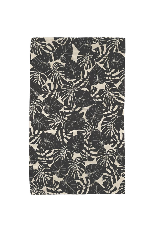 Geometry Kitchen Tea Towel - Neutral Leaves