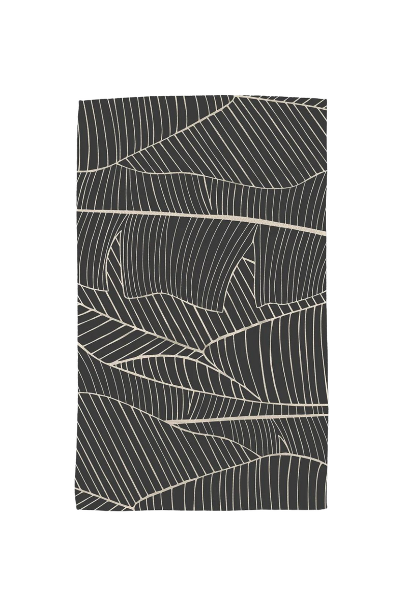 Geometry-Quick -Dry-Tea-Towel- Neutral-Leaves