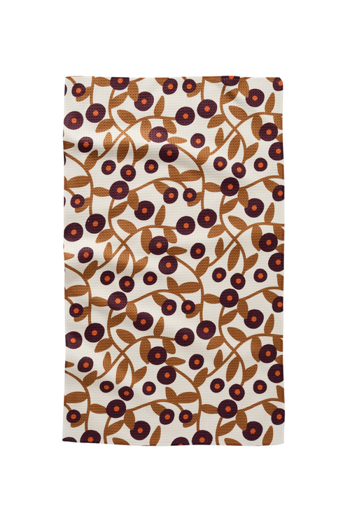 Geometry Kitchen Tea Towel - Swirling Vines