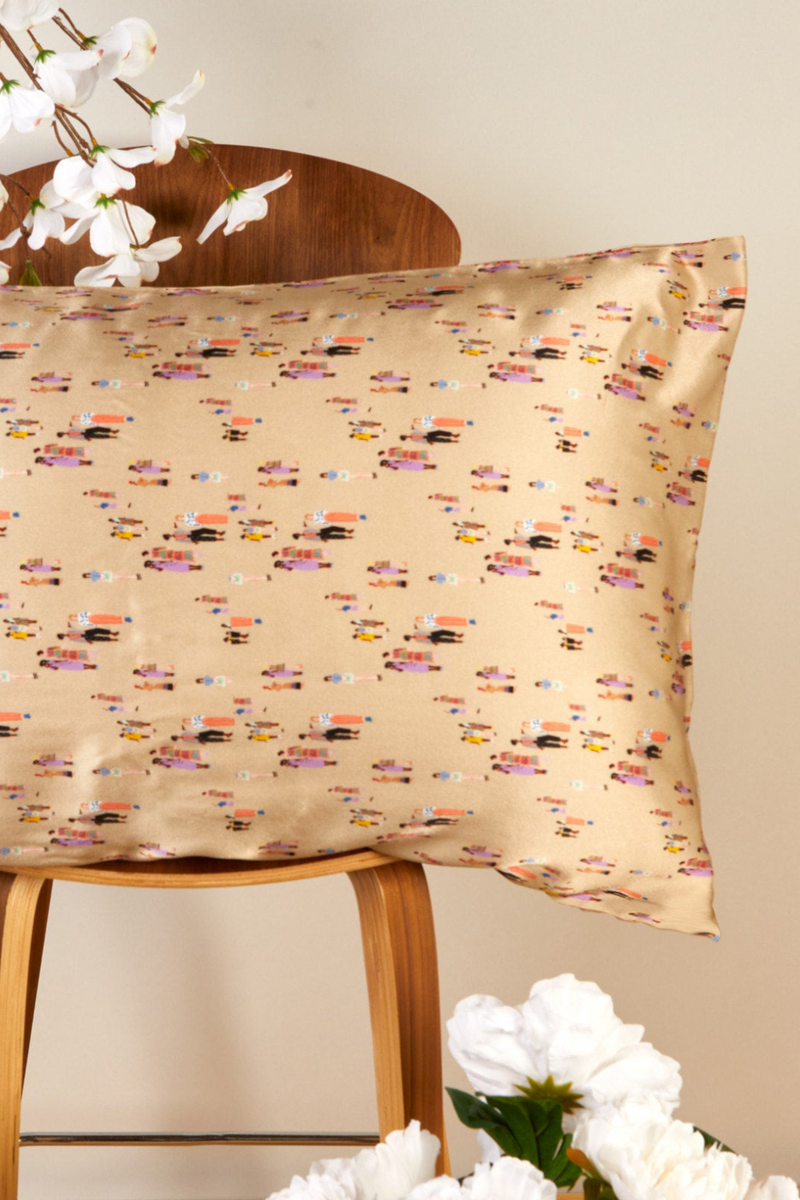 Gilded Fox Silk Pillowcase