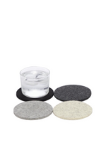 4 of 15:Graf Lantz Multicolored Round Felt Coaster Set