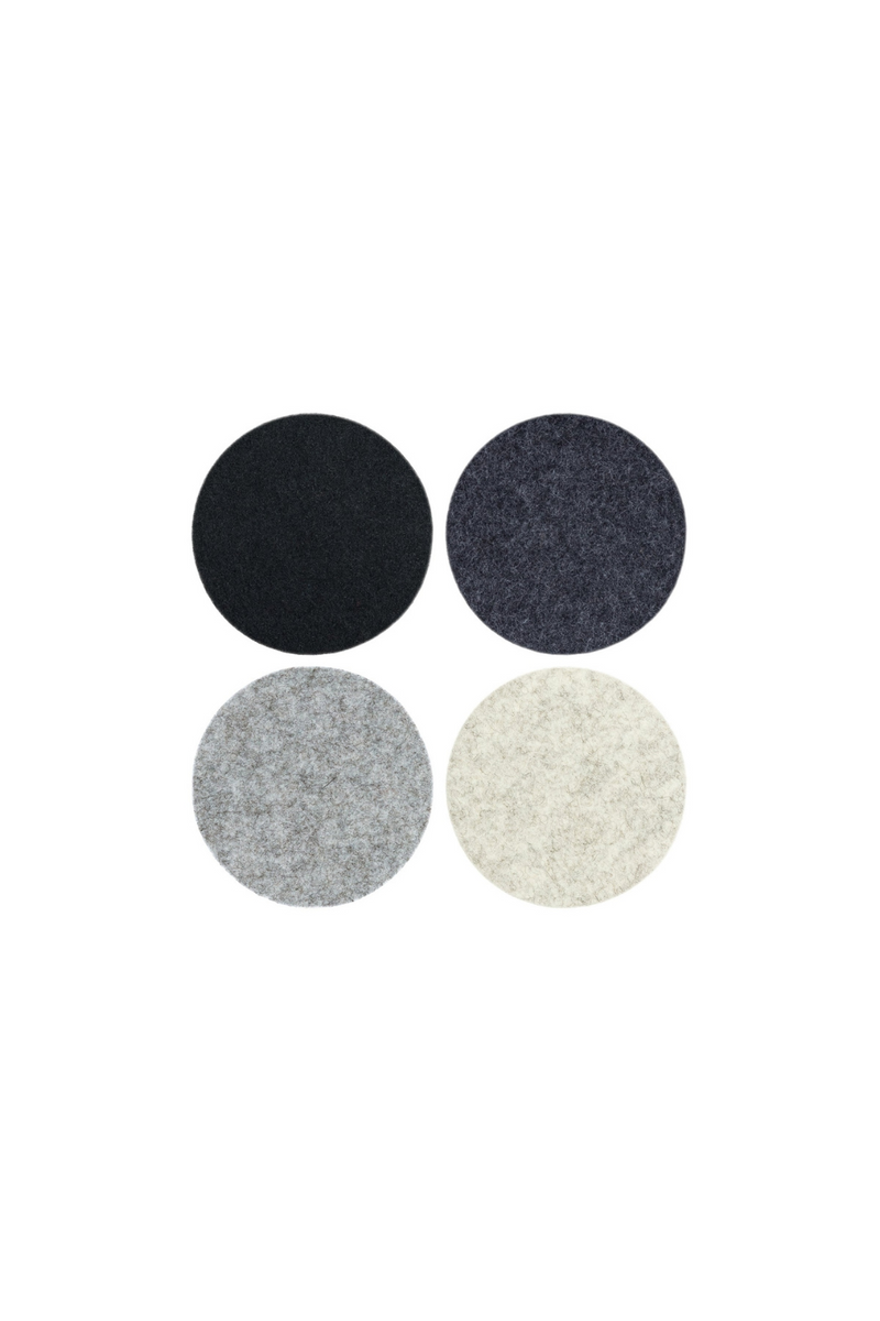 Graf-Lantz-Multicolored-Round-Felt-Coaster-Set-Noir