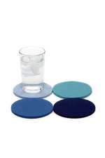 8 of 15:Graf Lantz Multicolored Round Felt Coaster Set