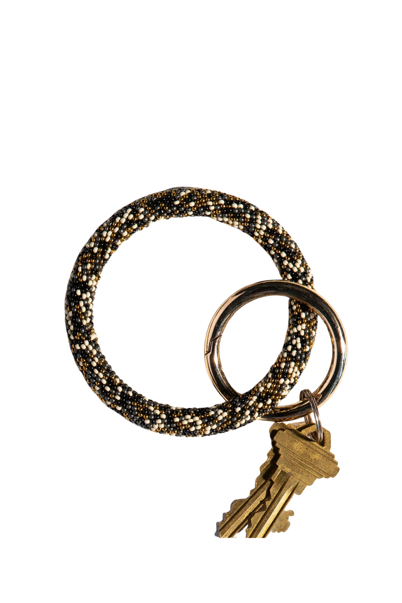 Flora + Brass Key Ring