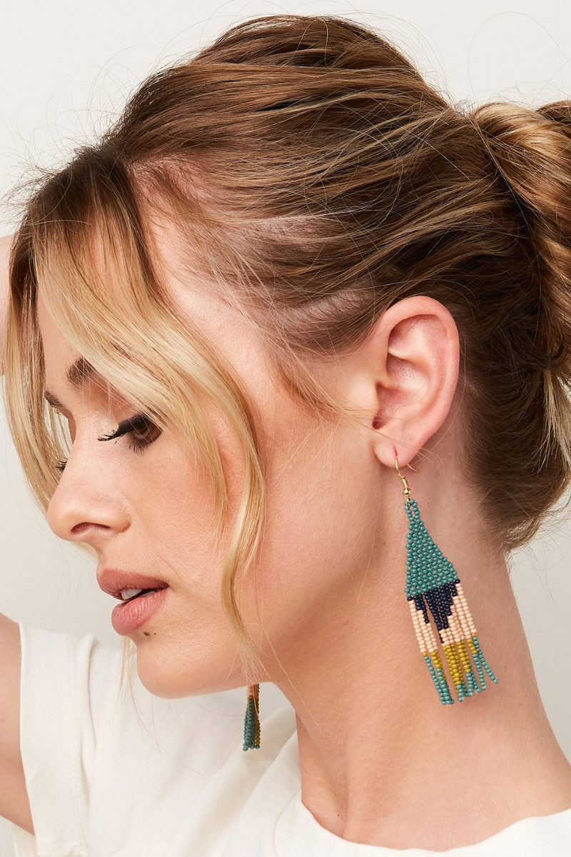 Multi color rhinestone earrings – Heart N' Soul Boutique