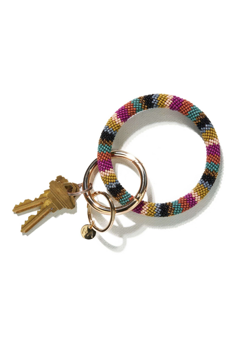 Ink-Alloy-Muted-Stripe-Beaded-Key-Ring