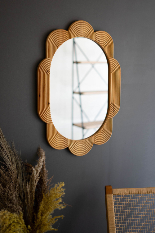 Kalalou-Grooved-Wood-Framed-Mirror