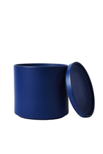 3 of 3:Blue Solid Goods Planter + Saucer