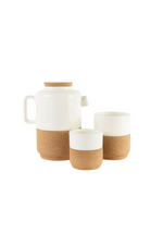 2 of 10:Ceramic + Cork Tea for Two Set