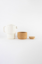 4 of 10:Ceramic + Cork Tea for Two Set