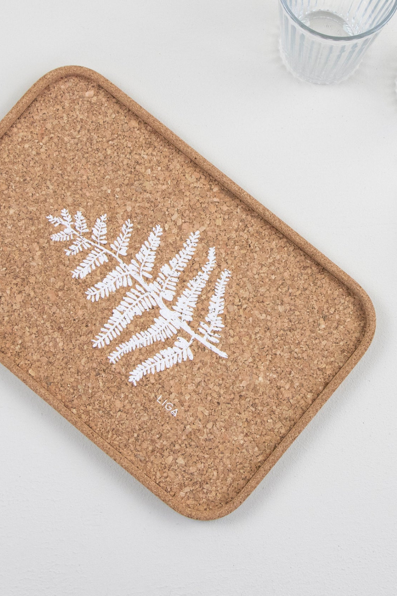 Fern Natural Cork Tray