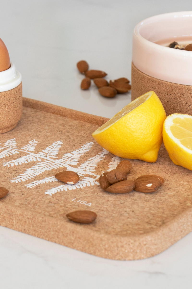 Fern Natural Cork Tray